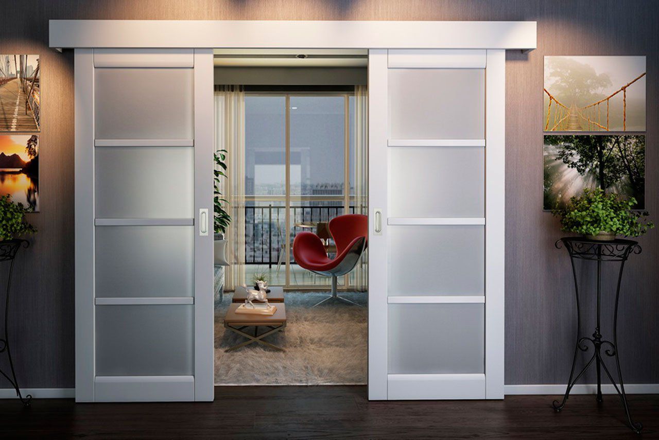 2 track narrow sliding interior doors