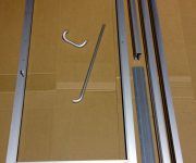 Aluminium interior door before installation 180x150 - Materials of interior doors construction