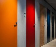 Different colors painting interior doors