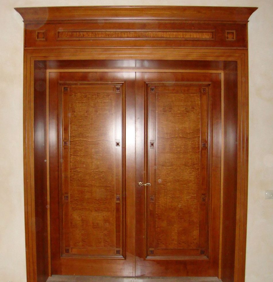 Double solid wood interior doors