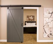 Grey sliding door