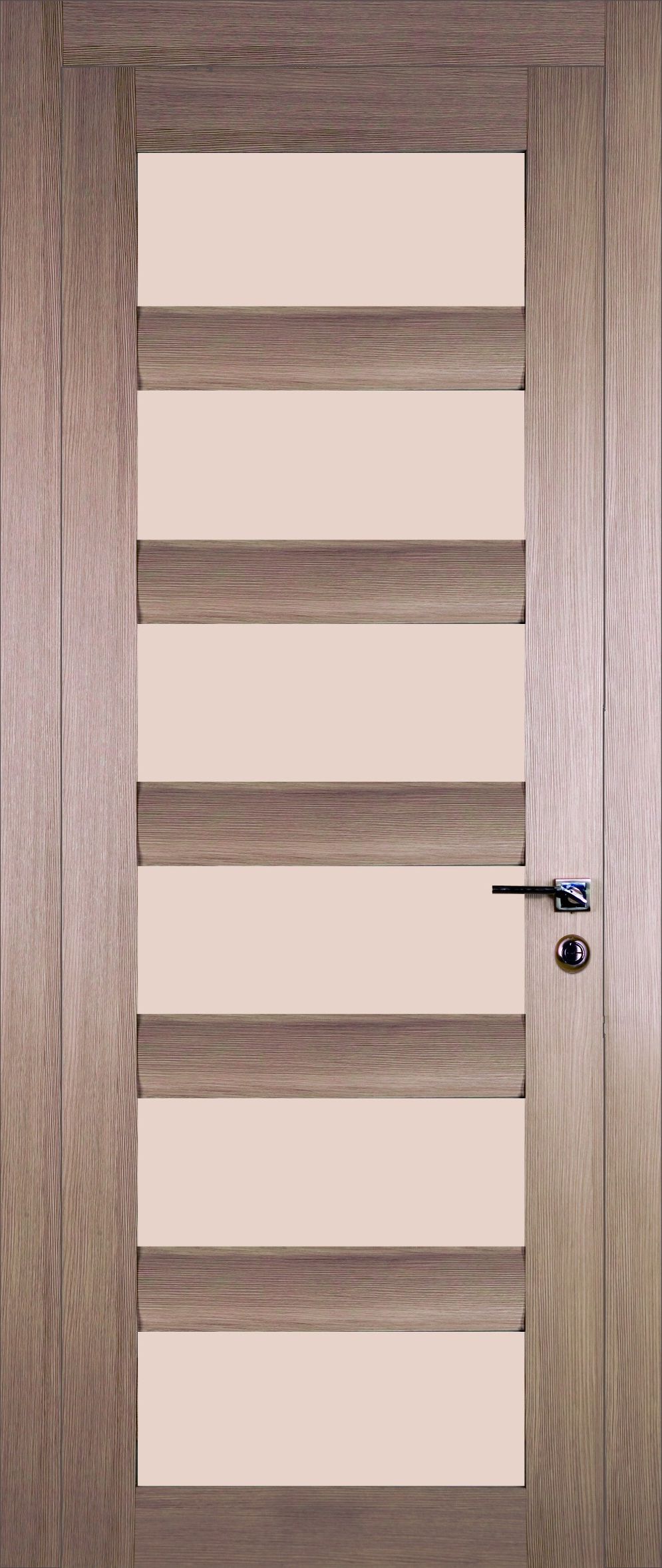 Modern wooden door in techno style