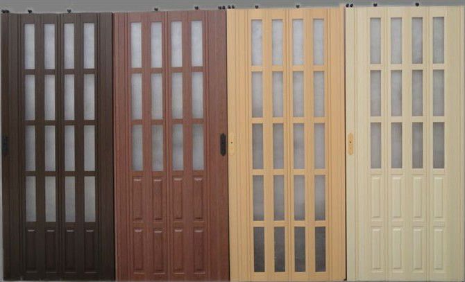 Plastic doors wood color