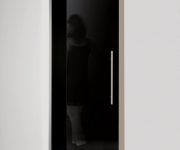 Black interior sliding closet doors