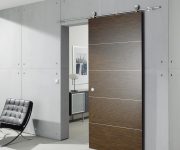 Dark wood sliding interior doors