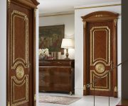 Luxurious interior design in a classic style with wooden classic doors