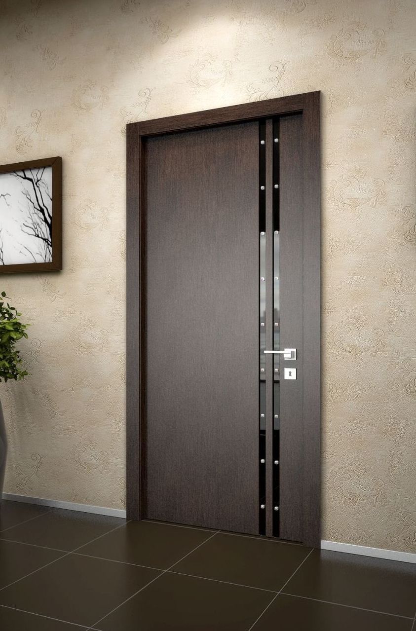 Modern dark interior door