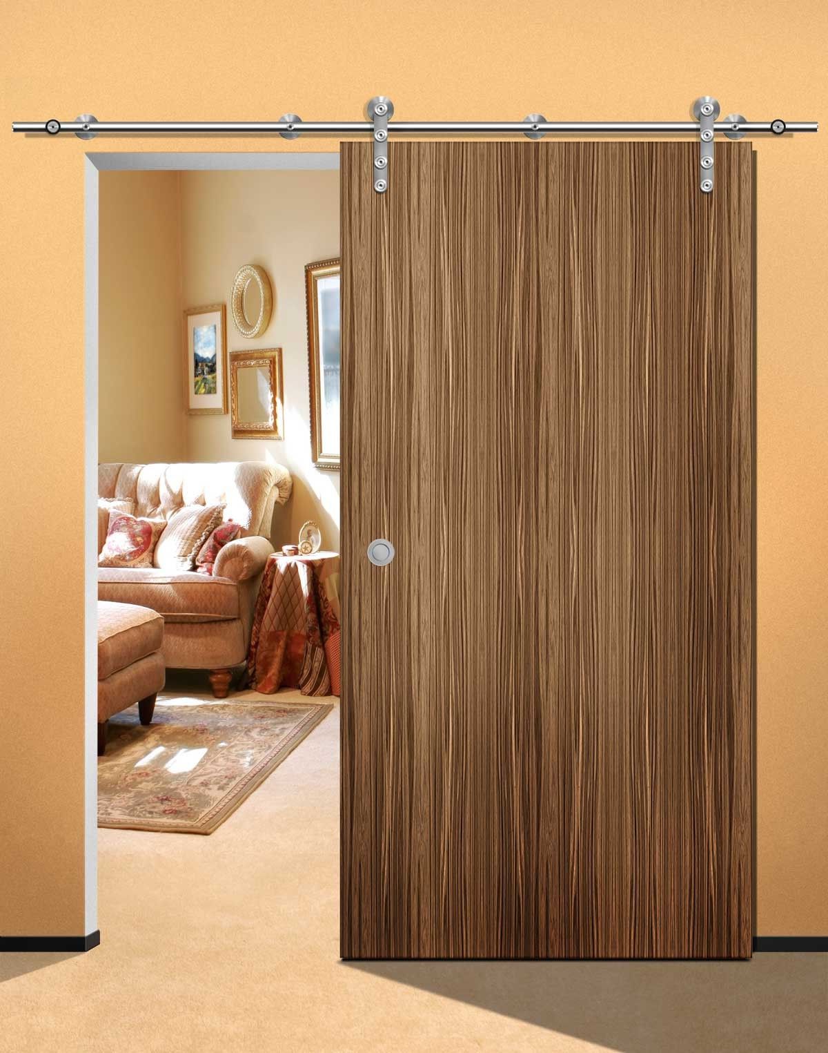 Rolling interior wooden door