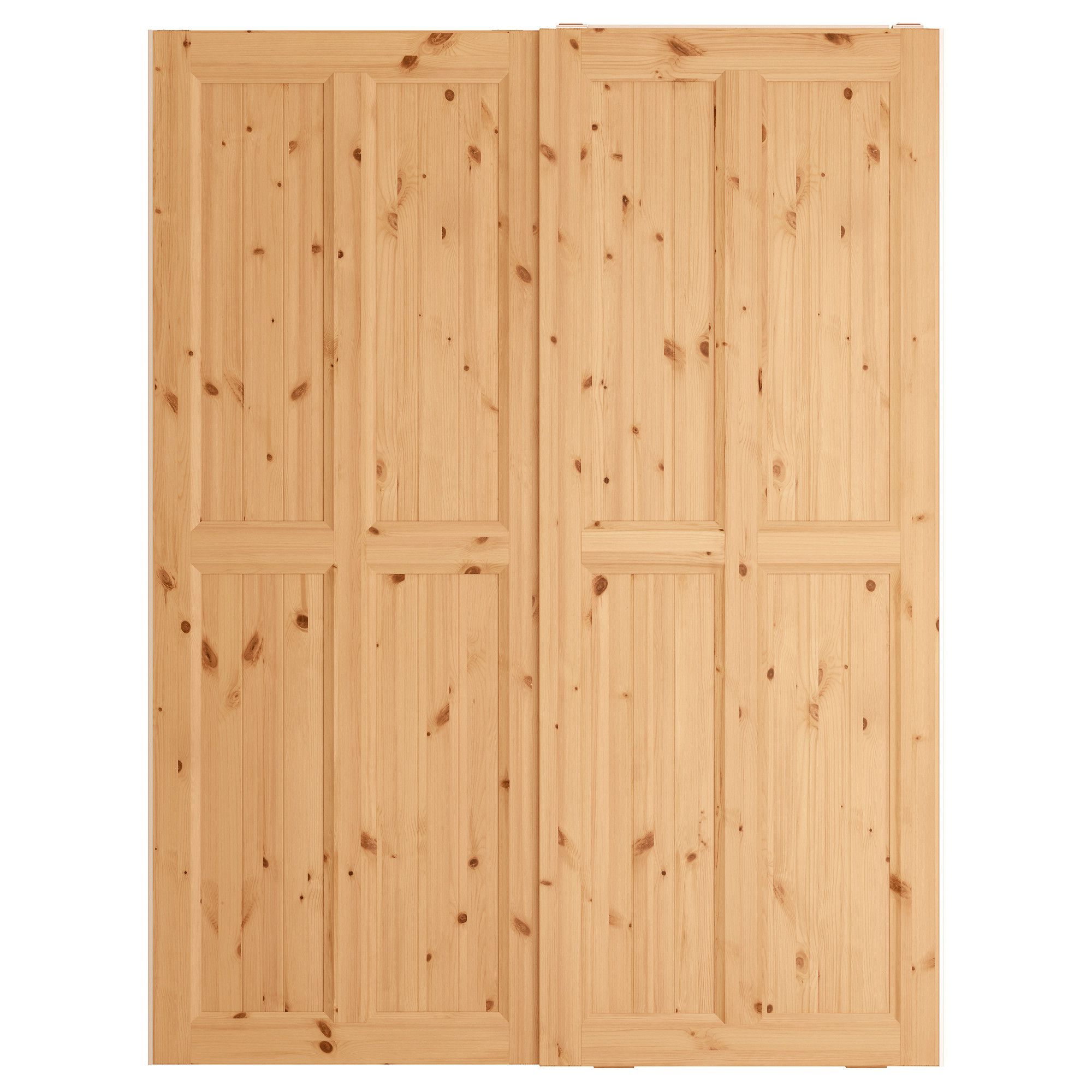 Sliding door with wooden leaf