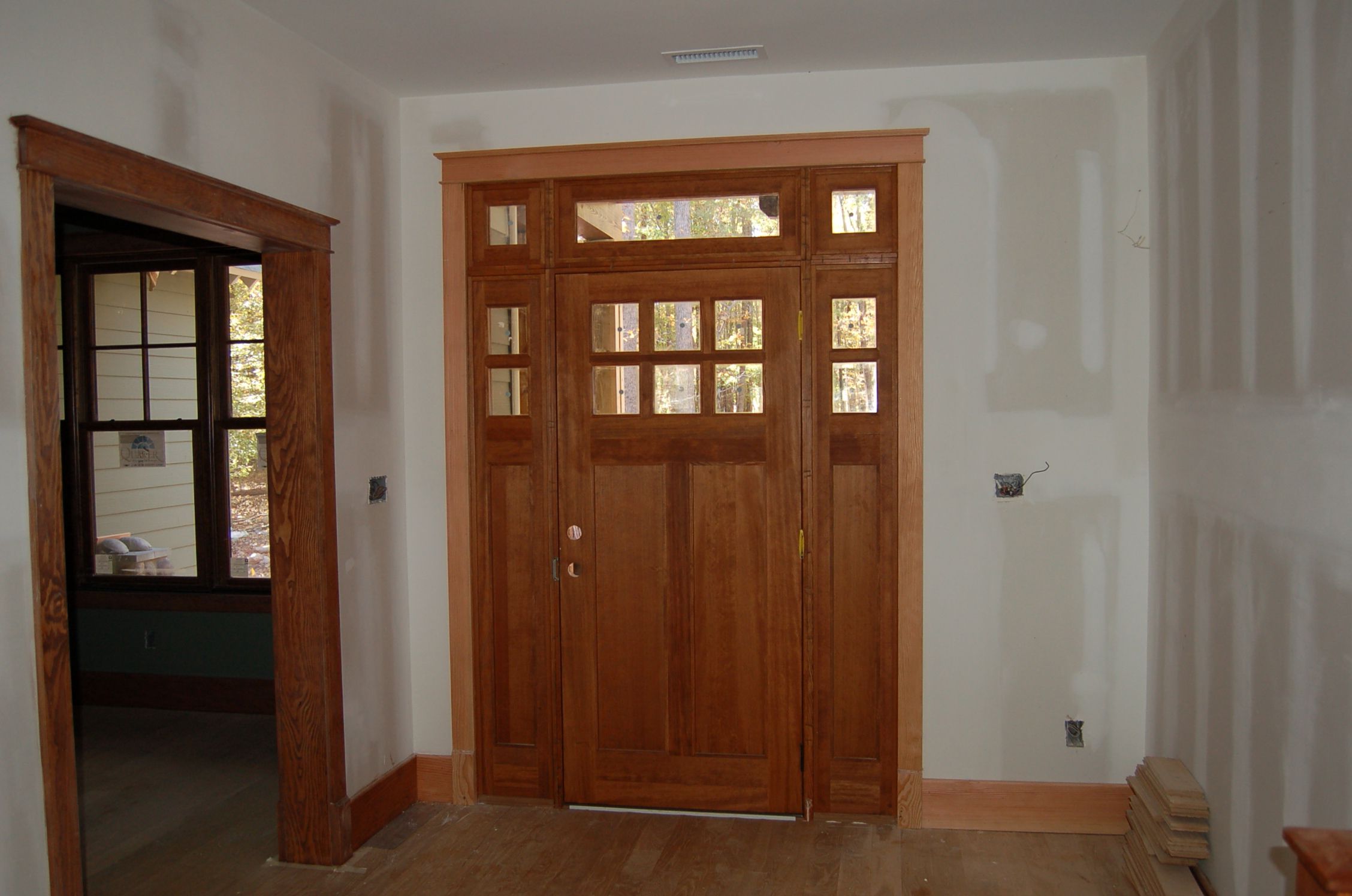Wooden entrance door