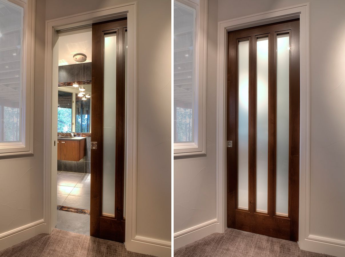 Wooden pocket interior doors