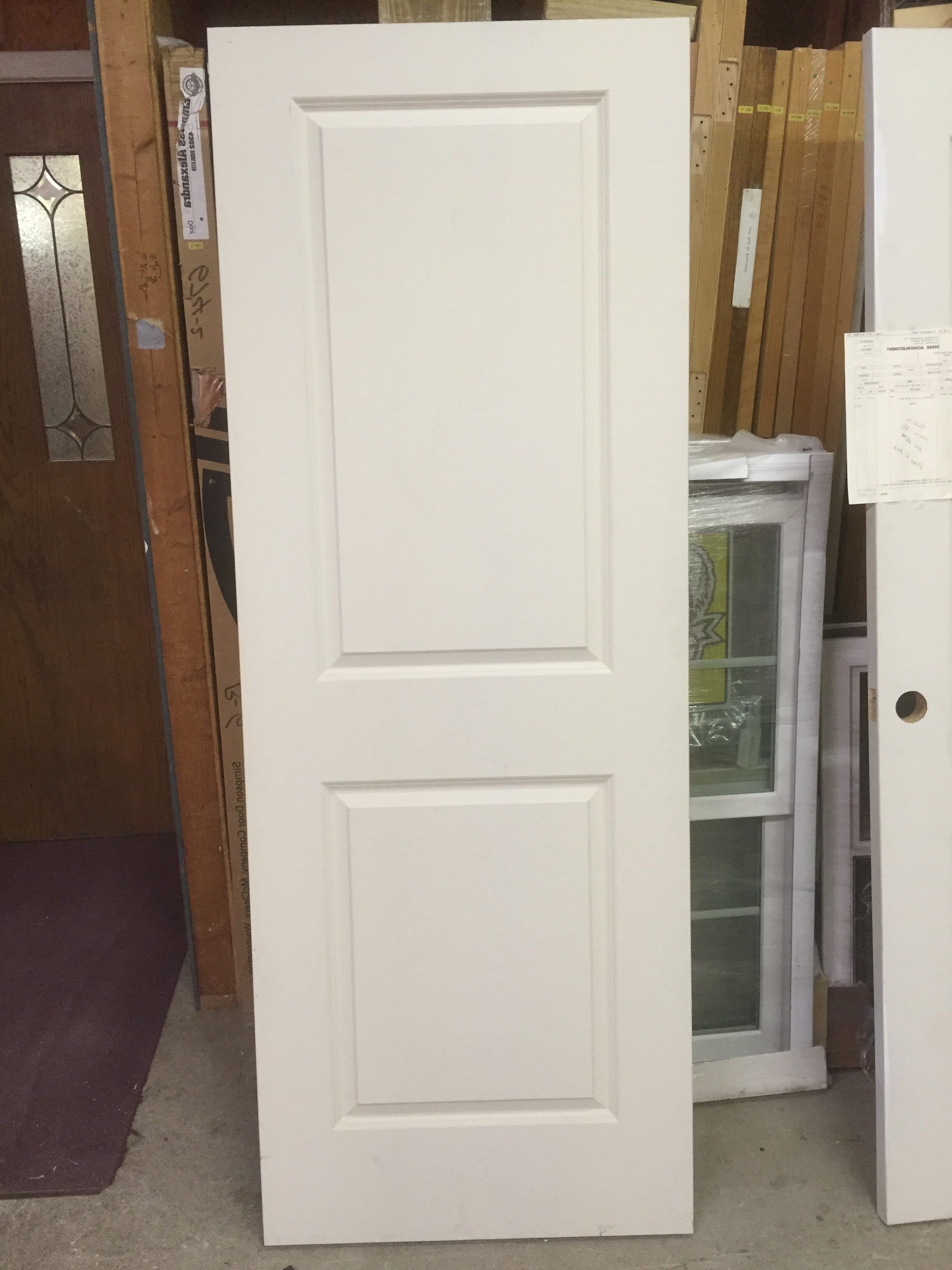 White masonite door interior