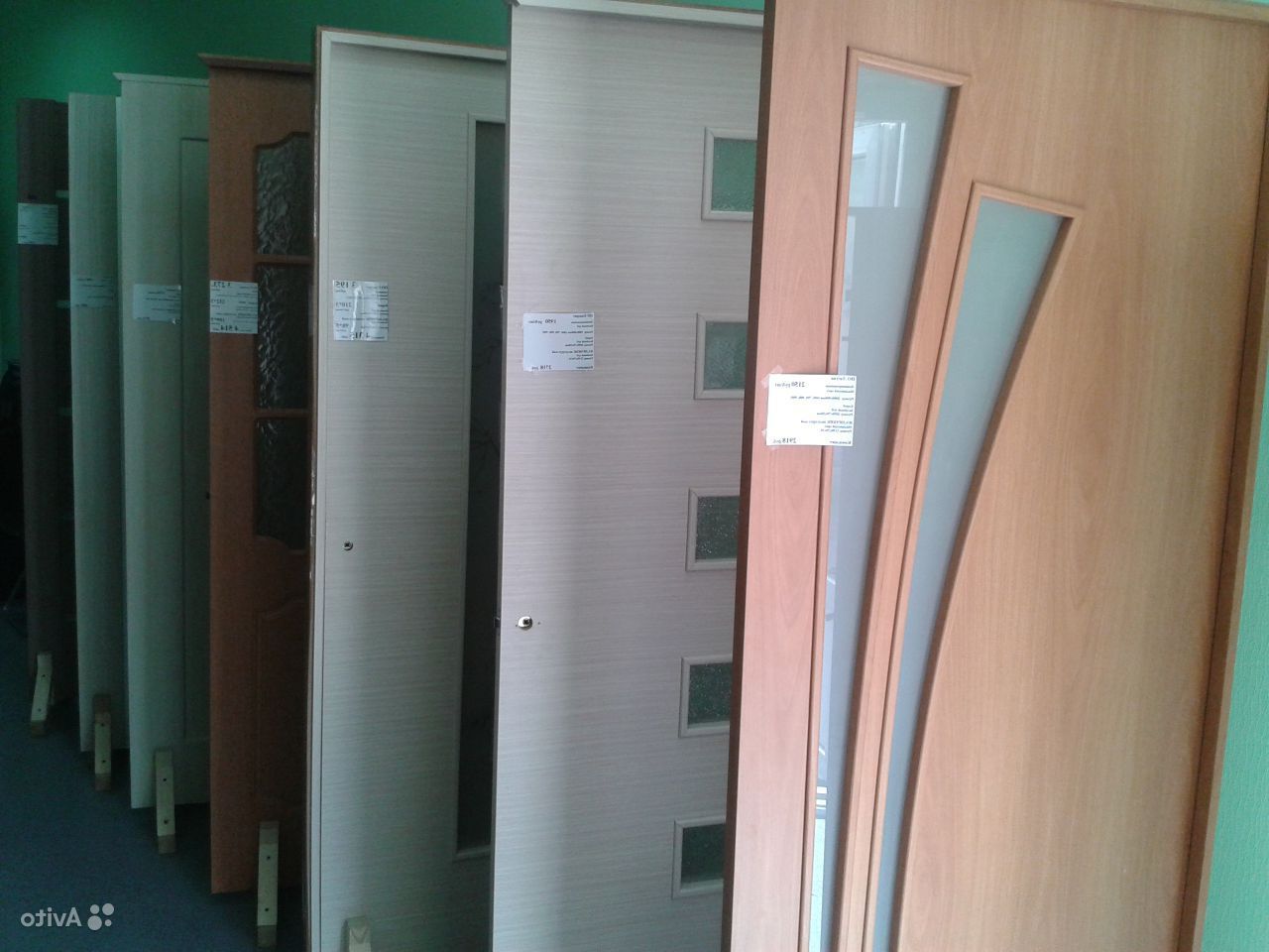 A large range of plastic doors in the store