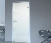 Interior doors with frosted glass