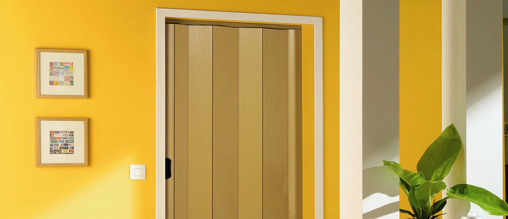 Pvc folding door – wood