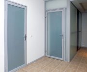 Gray aluminum interior doors