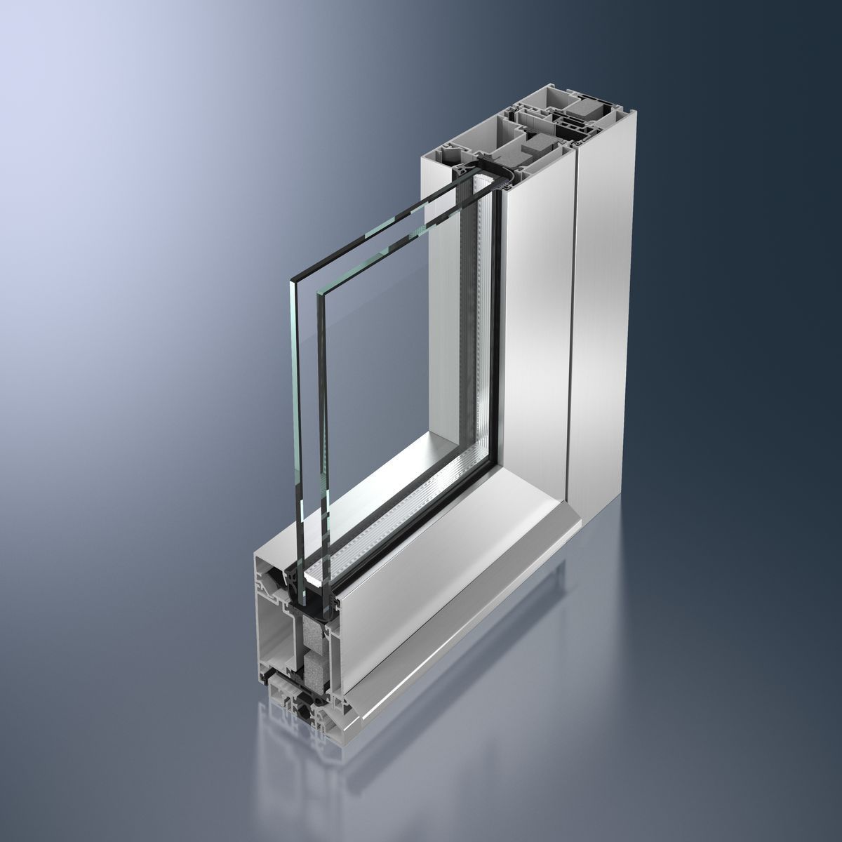 Aluminum frame doors