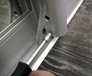 Installation of aluminum interior doors photo