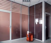 Internal hinged doors with glass