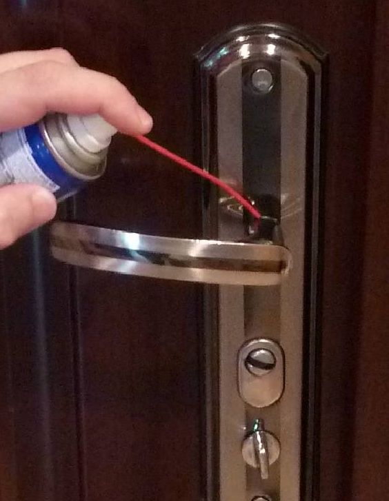 Door lock lubricant - What lubricant to use to silence squeaking door hinges