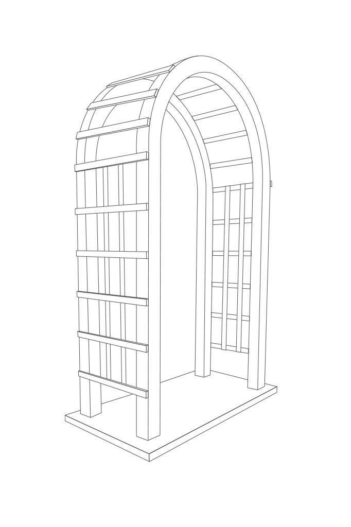 Drawing arch for home 682x1024 - Arch in Kitchen: Types and Installation