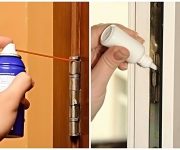 How to lubricate the hinges of a wooden or plastic door