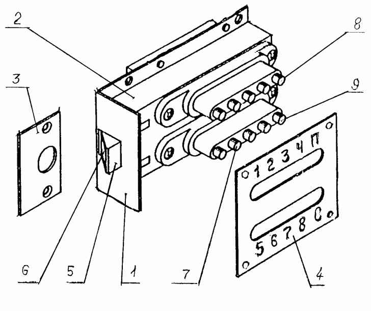 Structure of mechanical coded lock 728x611 - Coded Door Lock: Mechanical and Electronic