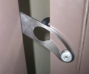 Door stop metal 180x150 - Door stoppers or holders: functions, types, installation