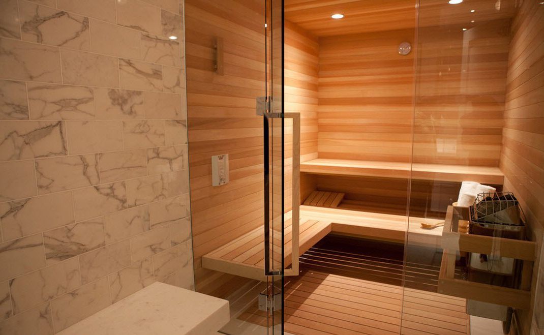 Glass sauna photo