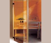 Modern sauna glass door