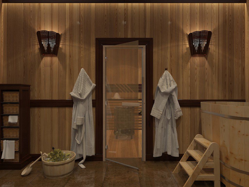 Sauna glass door