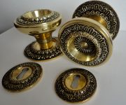 Antique brass door knobs