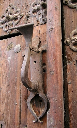 Antique door and door handle