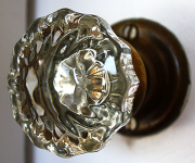 Antique glass door knobs