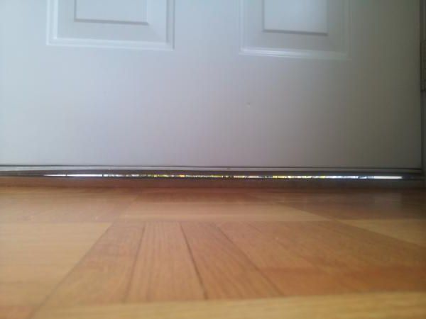 Gap under door - What gap is needed between door, floor and frame