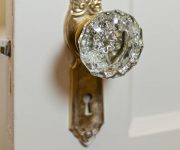Glass crystal door knobs