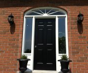 Solid wood front doors uk style