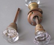Vintage glass interior door knobs