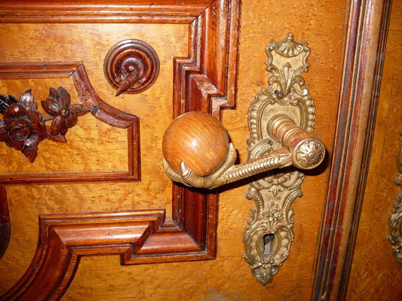 Vintage wooden door knobs