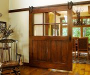 Vintage wooden sliding door