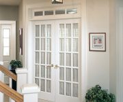 White interior french door with glass