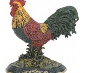 Christmas door stopper – Red yellow rooster as symbol of new year 2017 in Chinese calendar