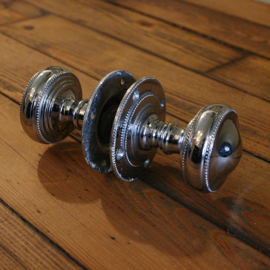 Antique chrome door knobs