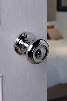 Chrome door knobs