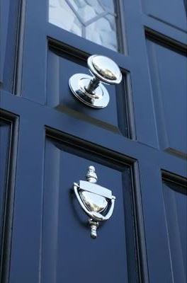 chrome front door knobs