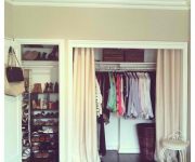 Closets with curtains