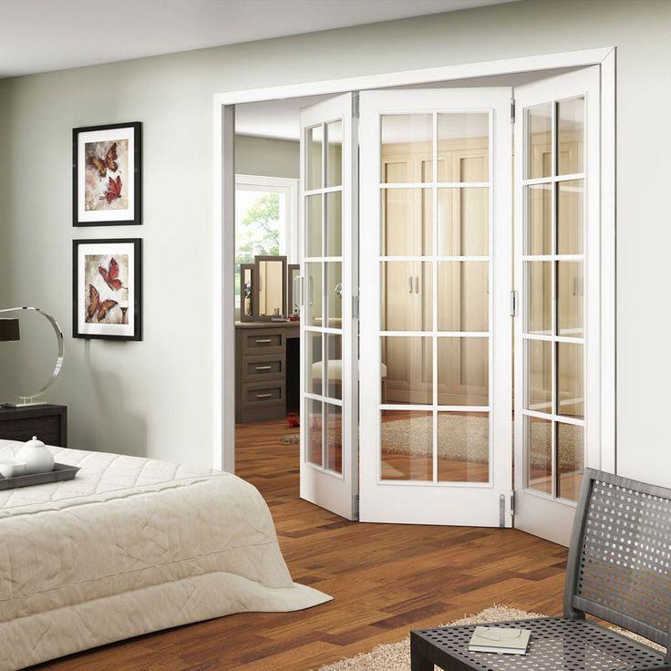 Interior bifold french doors with glass