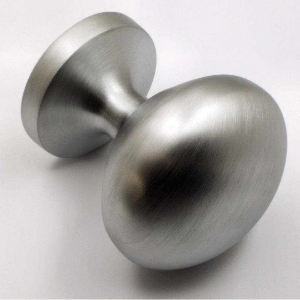 Satin chrome door knobs