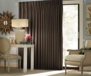 Sliding door curtains