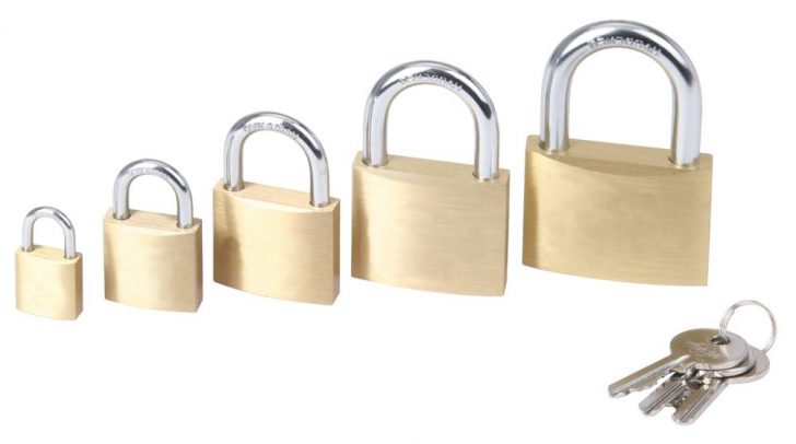 Modern brass padlocks 728x406 - How to choose a Padlock: Types And Features